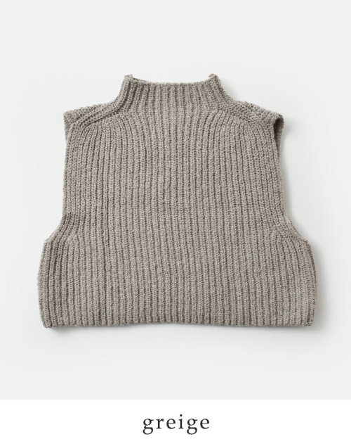 evam eva エヴァムエヴァ ウール アルパカ アゼ ベスト e253k053-kr