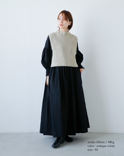 evam eva エヴァムエヴァ ウール アルパカ アゼ ベスト e253k053