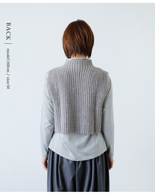 evam eva エヴァムエヴァ ウール アルパカ アゼ ベスト e253k053-kr