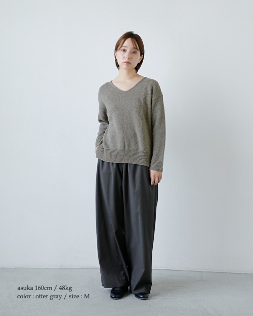 evam eva エヴァムエヴァ ウール アルパカ プルオーバー e253k055-mt