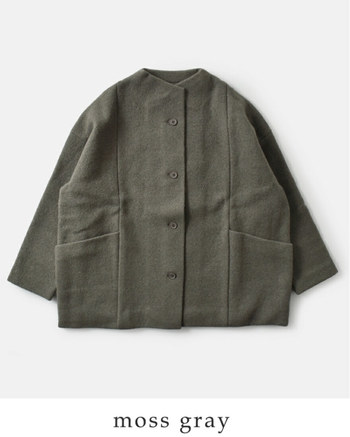 evam eva エヴァムエヴァ プレス ウール ショートコート e253k090-mn