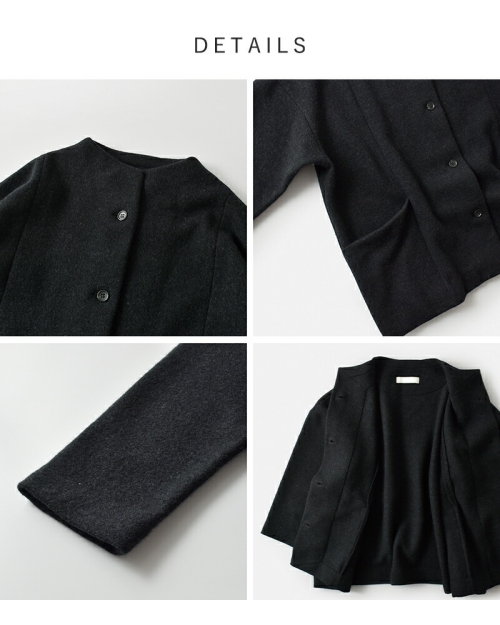 evam eva エヴァムエヴァ プレス ウール ショートコート