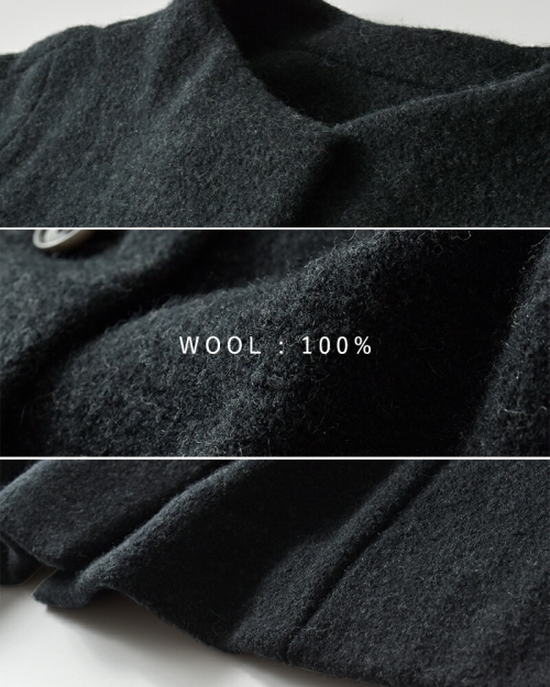 evam eva エヴァムエヴァ プレス ウール ショートコート e253k090-mn