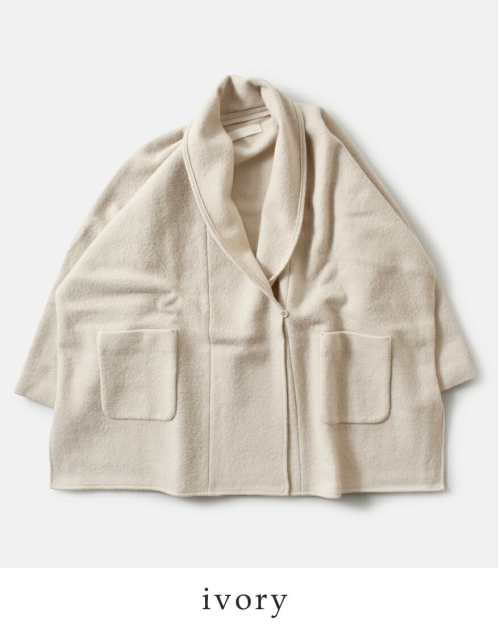 evam eva エヴァムエヴァ プレス ウール ローブ e253k092-mn