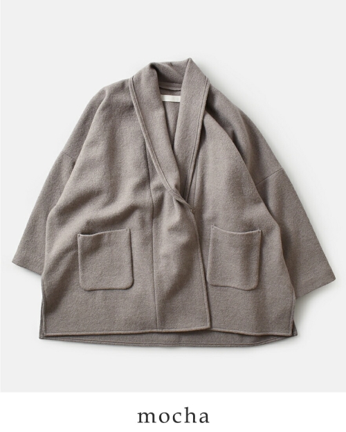 evam eva エヴァムエヴァ プレス ウール ローブ e253k092-mn