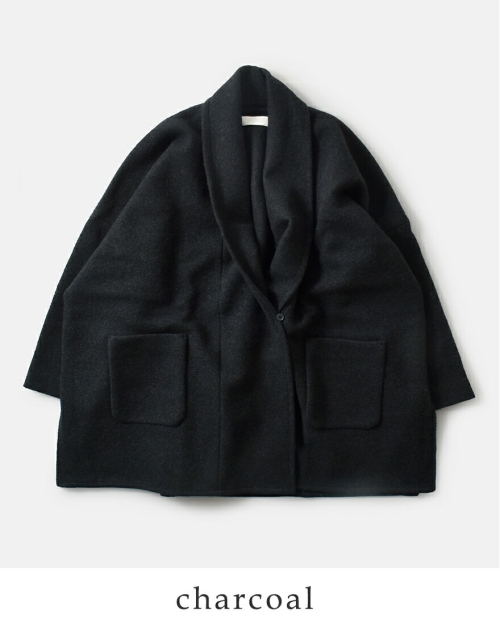 evam eva エヴァムエヴァ プレス ウール ローブ e253k092-mn | iroma