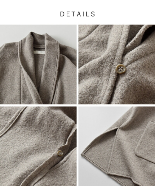 evam eva エヴァムエヴァ プレス ウール ローブ e253k092-mn