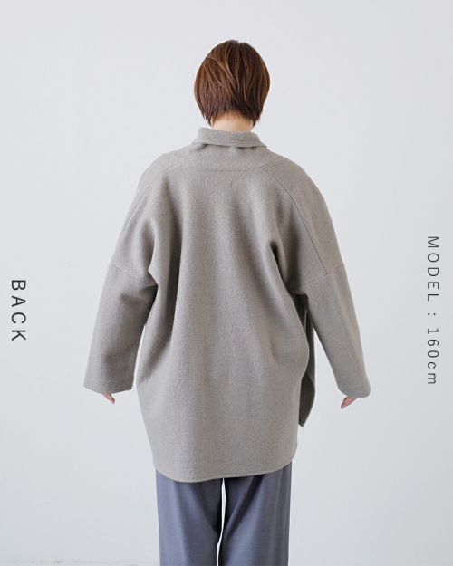 evam eva エヴァムエヴァ プレス ウール ローブ e253k092-mn