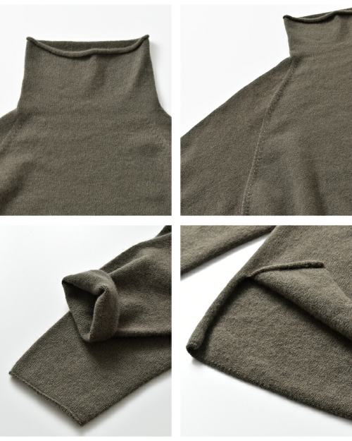 evam eva エヴァムエヴァ カシミヤ タートルネック プルオーバー