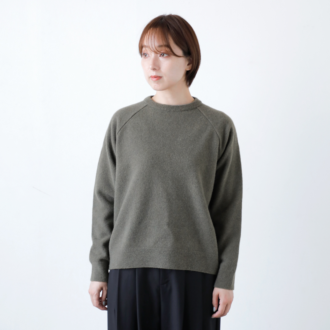 エヴァムエヴァ　ニット evam eva エヴァムエヴァ プレスウール ラグラン ニット
