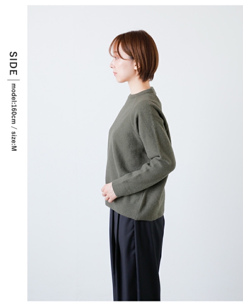 evam eva エヴァムエヴァ プレスウール ラグラン ニット