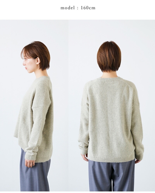 evam eva ウールフォックス　プルオーバー　アイボリー evameva (エヴァムエヴァ) wool fox pullover / ウール