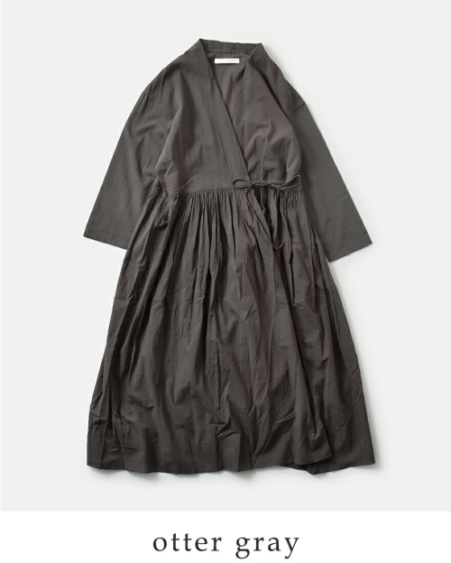 【美品】evam eva(エヴァムエヴァ)ドライコットンローブ evam eva エヴァムエヴァ コットン ギャザー ローブ e253t021-mn