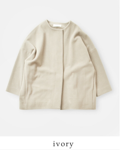 evam eva エヴァムエヴァ ウール ショート コート e253t208 | iroma