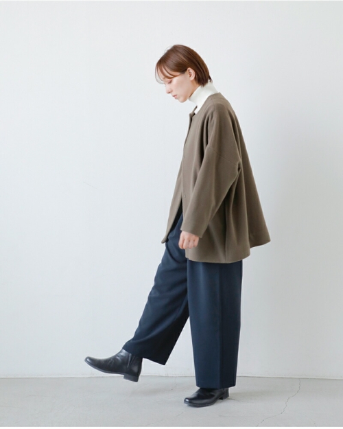 evam eva エヴァムエヴァ ウール ショート コート e253t208 | iroma