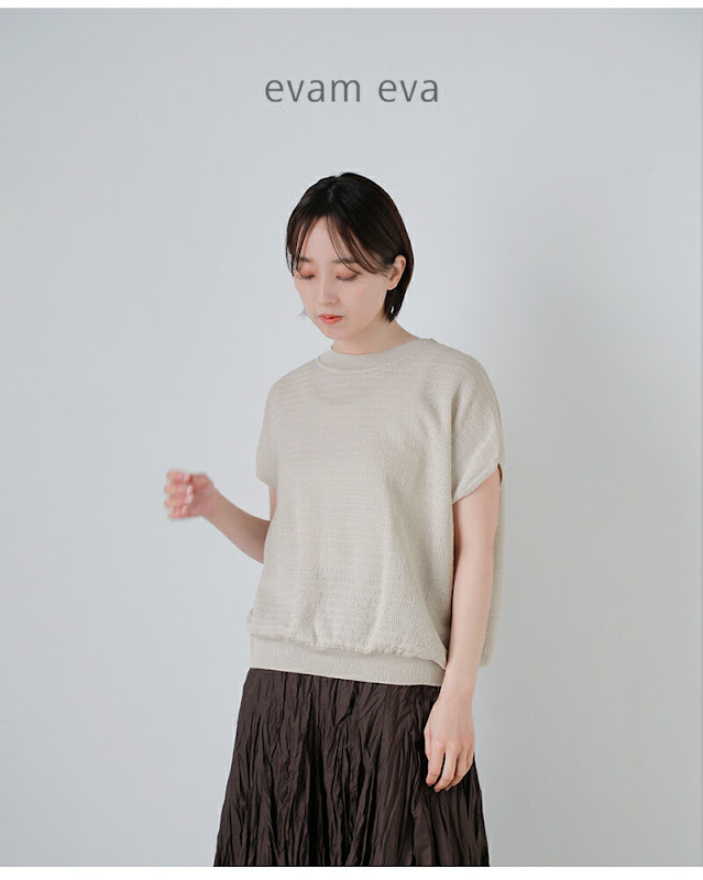 evam eva エヴァムエヴァ コットン ペーパー ヤーン ベスト e261k027