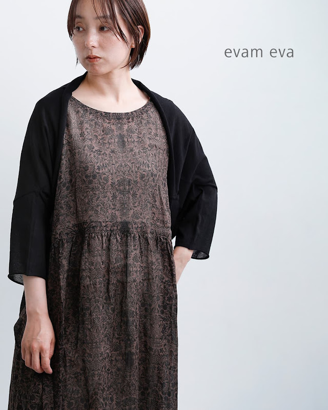 evam eva　新品　ボレロ　ヘンプ evam eva エヴァムエヴァ コットン ボレロ e261k194 | iroma..aranciato