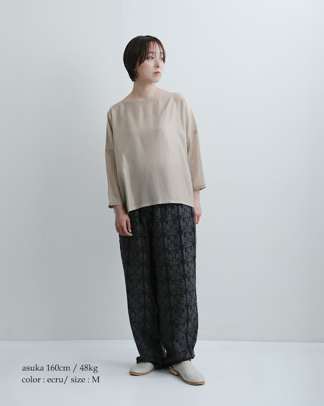 evam eva エヴァムエヴァ シルクブレンド プルオーバー e261t153