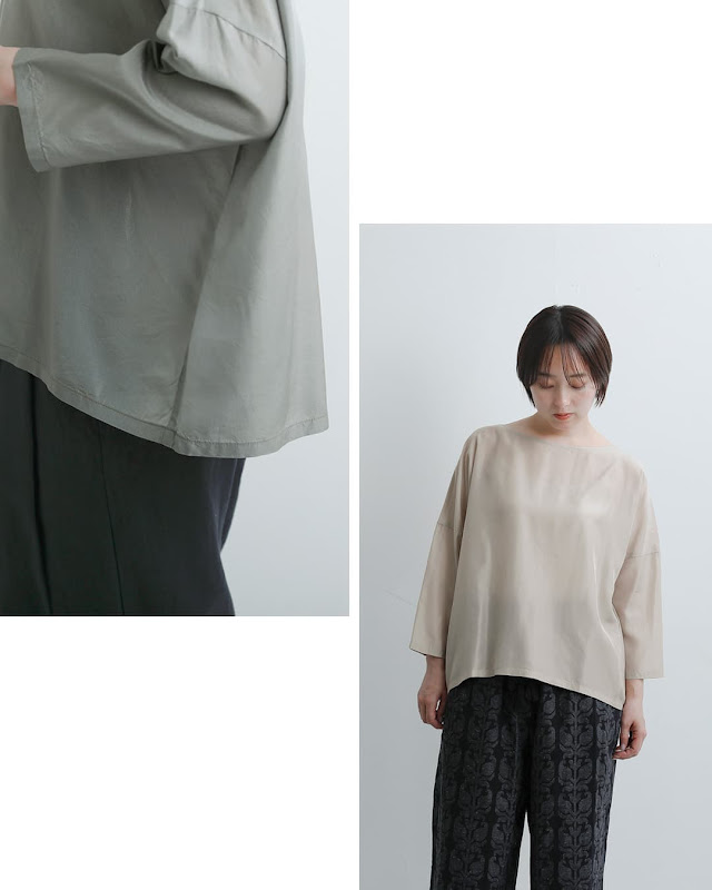 evam eva エヴァムエヴァ シルクブレンド プルオーバー e261t153