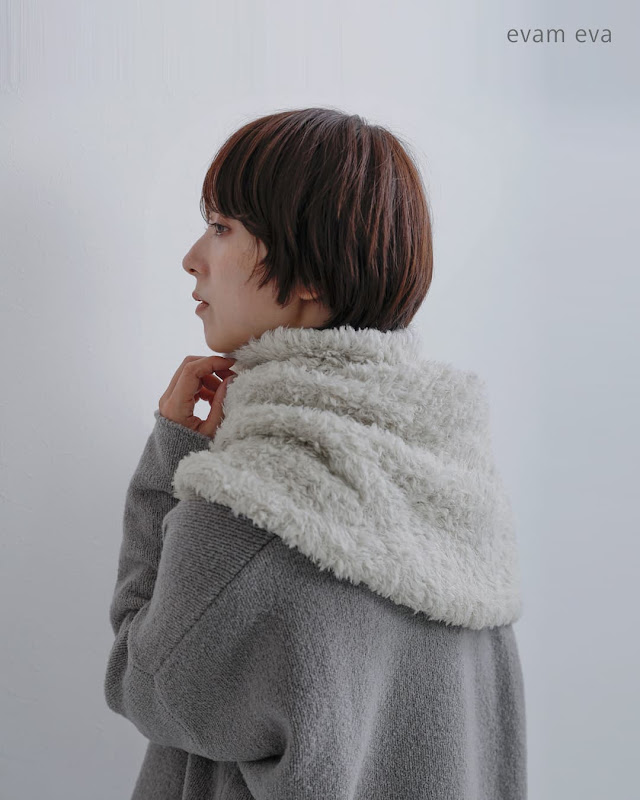 evam eva エヴァムエヴァ ベビーアルパカ スヌード e263g208 2026aw