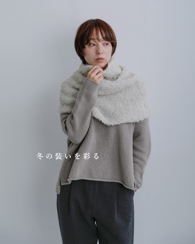 evam eva エヴァムエヴァ ベビーアルパカ スヌード e263g208 2026aw