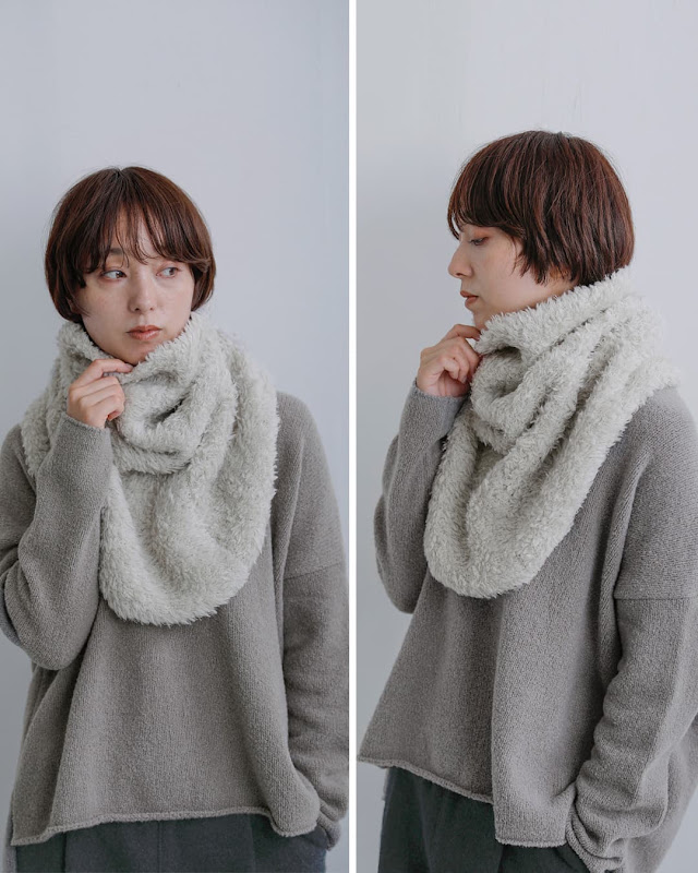 evam eva エヴァムエヴァ ベビーアルパカ スヌード e263g208 2026aw
