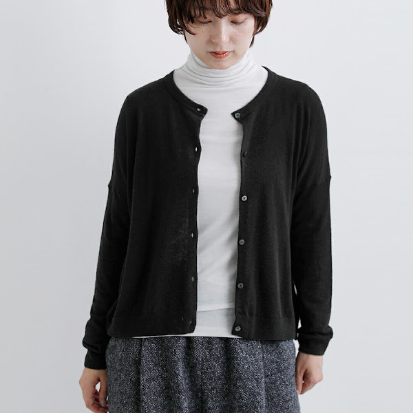 evam eva ウール カシミア カーディガン