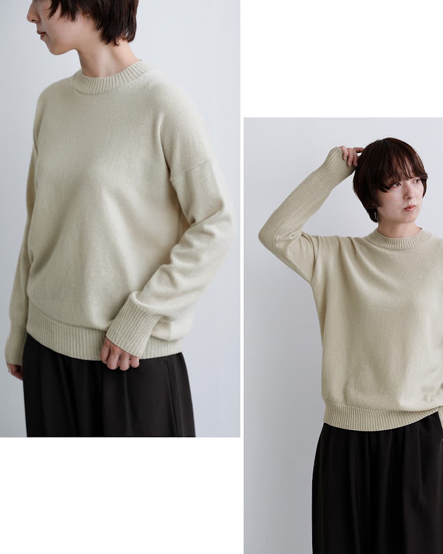 evam eva エヴァムエヴァ ウール クルーネック セーター e263k065