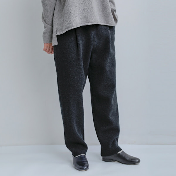 evam eva プレス ウール パンツ