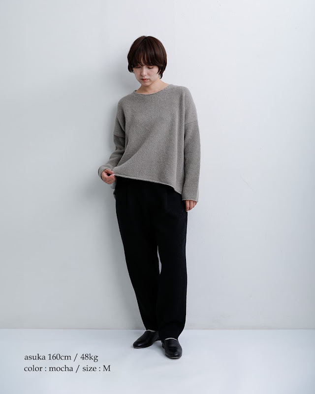 evam eva エヴァムエヴァ リニューウール カットオフ クルーネック