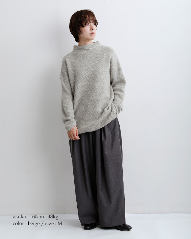 evam eva エヴァムエヴァ ウール フォックス ハイネック ニット