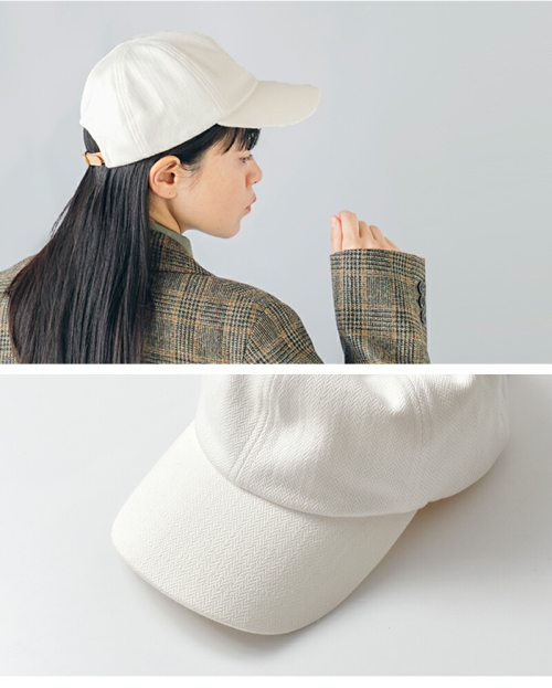 mature ha. マチュアーハ オーガニックコットン ヘリンボーン キャップ