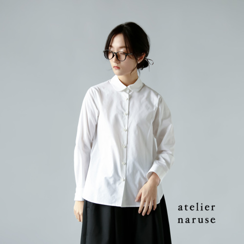 atelier naruse アトリエナルセ フォーマル コットン 丸衿 シャツ