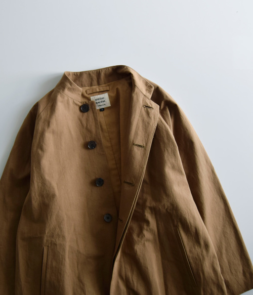 atelier naruse アトリエナルセ コットン ヘンプ スタンドカラー atelier naruse アトリエナルセ コットン ヘンプ スタンドカラー