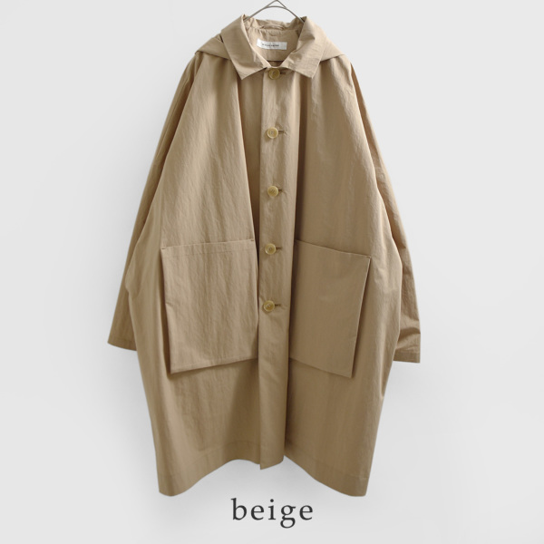 atelier naruse アトリエナルセ コットン ナイロン タフタ フーデッド