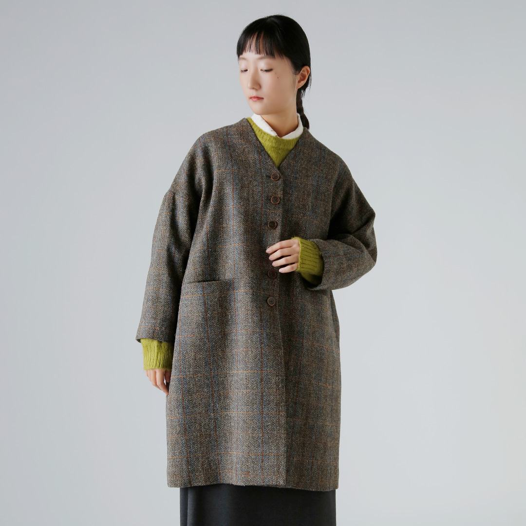 atelier naruse アトリエナルセ ハリスツイード ウール コクーン