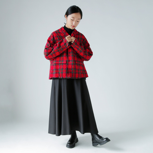 アトリエナルセノーカラーチェックジャケット atelier naruse