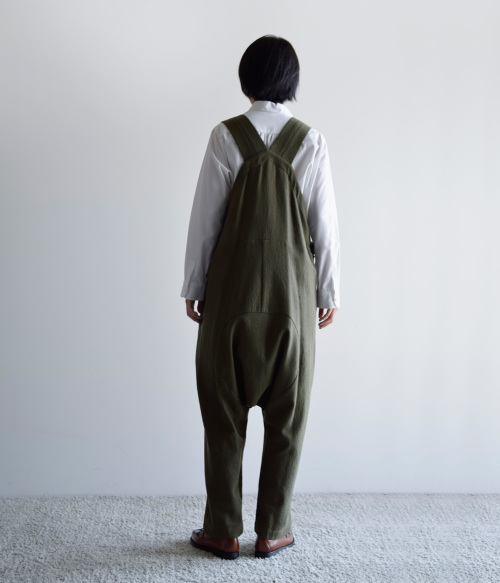 atelier naruse アトリエナルセ コットン ウール オーバーオール