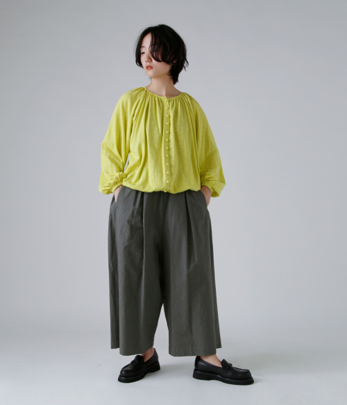 atelier naruse アトリエナルセ コットン ガウチョ パンツ