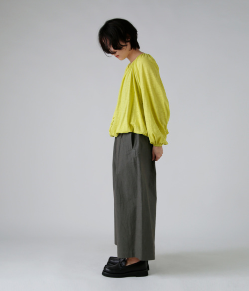 今季アトリエナルセ2025SS ateliernaruseコットンガウチョパンツ コットンリネンガウチョパンツ - c a b i n e t O N L I N E