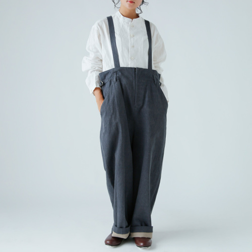アトリエナルセ　サスペンダーパンツ atelier naruse アトリエナルセ カツラギ コットン リネン