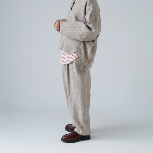 atelier naruse アトリエナルセ シェットランド ウール リネン タック