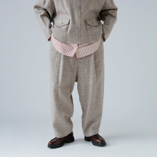 atelier naruse アトリエナルセ シェットランド ウール リネン タック