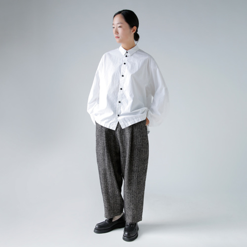 atelier naruse アトリエナルセ シェットランド ウール リネン タック