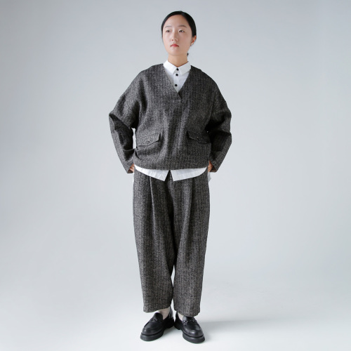 atelier naruse アトリエナルセ シェットランド ウール リネン タック