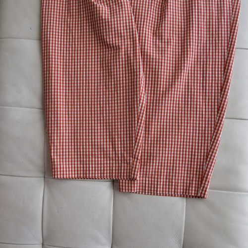 atelier naruse アトリエナルセ コットン タック パンツ “gingham