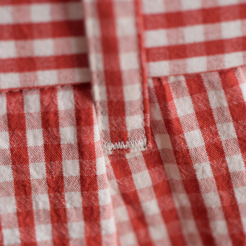 atelier naruse アトリエナルセ コットン タック パンツ “gingham