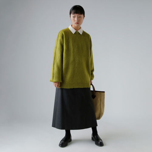 atelier naruse アトリエナルセ　リネン　スカート cotton linen gather skirt / stripe - atelier naruse｜Online store