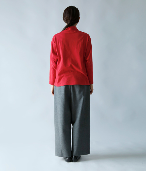 atelier naruse アトリエナルセ 新品 ボートハイネックカットソー basque cotton boat high-neck cut&sew - atelier naruse