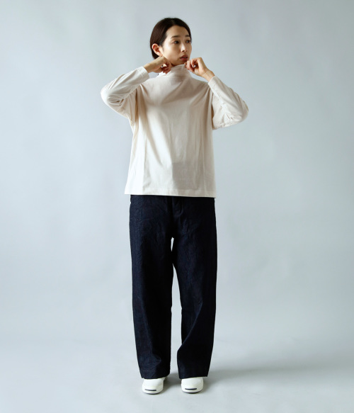 アトリエナルセ　スタンダードカットソー40 黒　長袖 atelier naruse アトリエナルセ バスクコットンカットソー（長袖